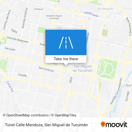 Mapa de Túnel Calle Mendoza