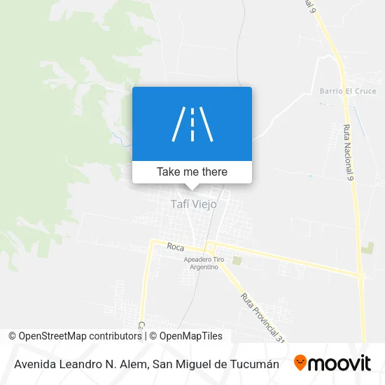 Mapa de Avenida Leandro N. Alem