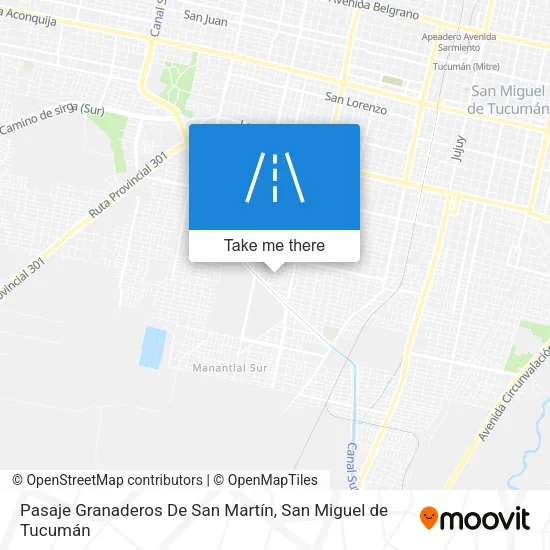 Mapa de Pasaje Granaderos De San Martín