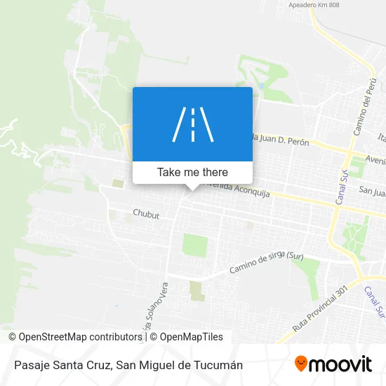 Mapa de Pasaje Santa Cruz