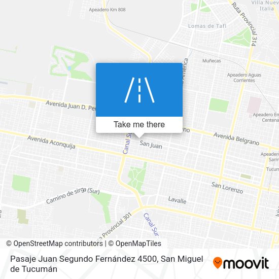 Pasaje Juan Segundo Fernández 4500 map
