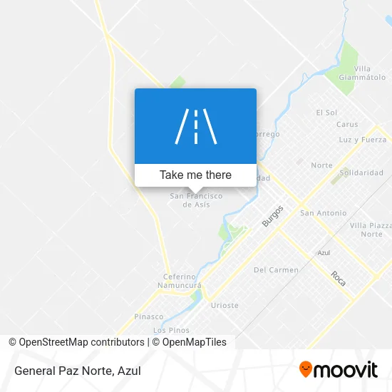 Mapa de General Paz Norte