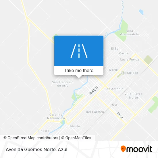 Avenida Güemes Norte map