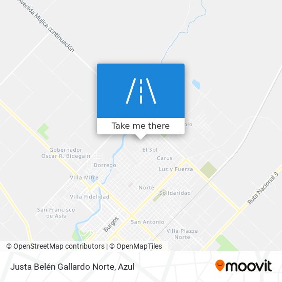 Justa Belén Gallardo Norte map
