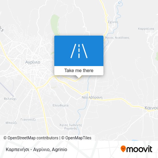 Καρπενήσι - Αγρίνιο map