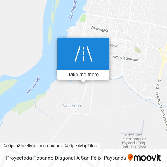 Proyectada Pasando Diagonal A San Félix map