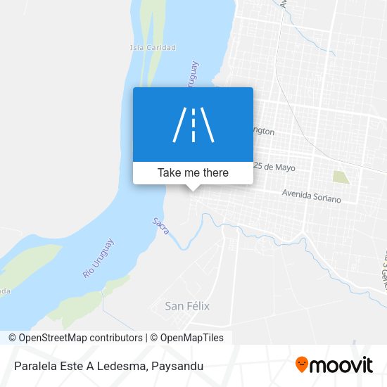Paralela Este A Ledesma map