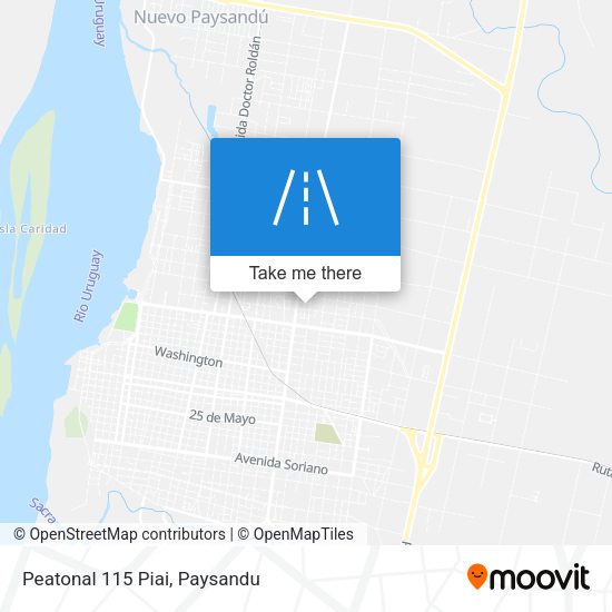 Mapa de Peatonal 115 Piai
