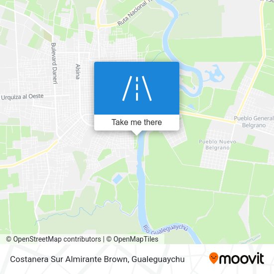 Costanera Sur Almirante Brown map