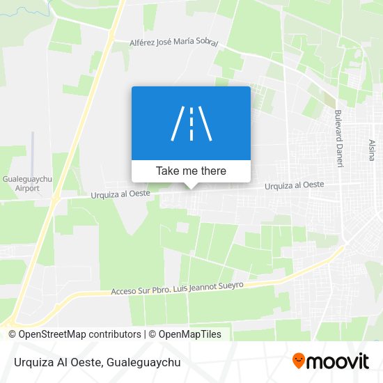Urquiza Al Oeste map