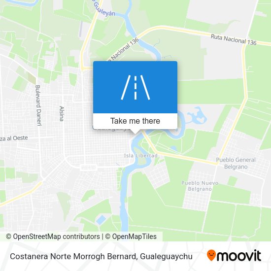 Costanera Norte Morrogh Bernard map