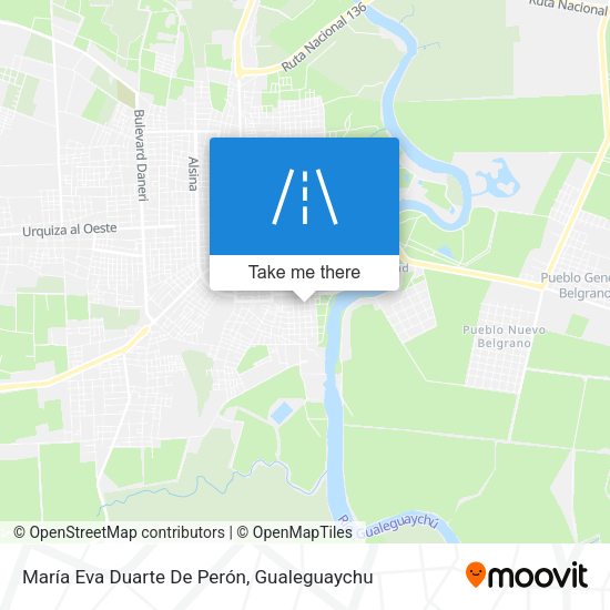 Mapa de María Eva Duarte De Perón