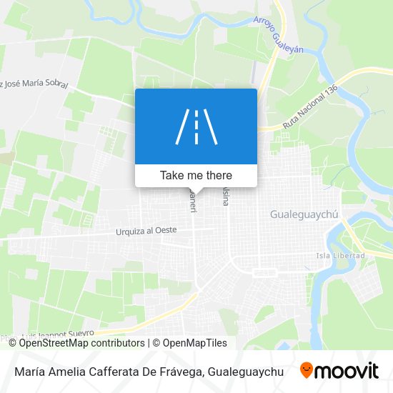 Mapa de María Amelia Cafferata De Frávega