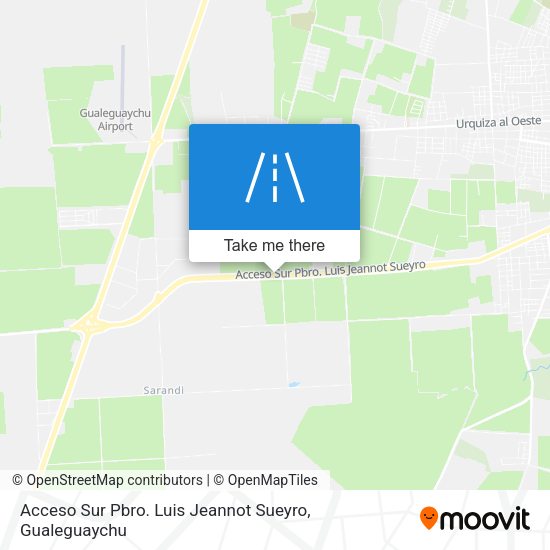 Acceso Sur Pbro. Luis Jeannot Sueyro map