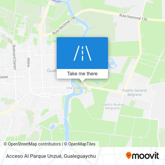Acceso Al Parque Unzué map