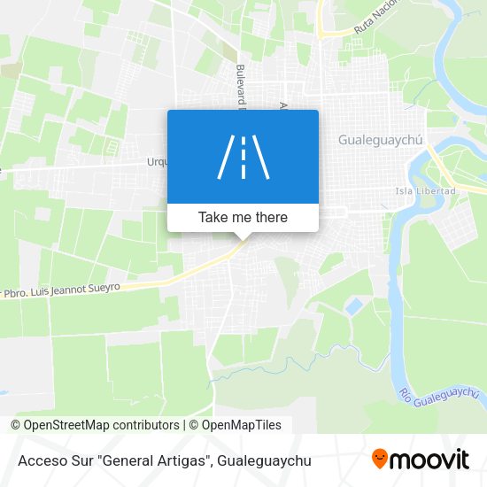 Acceso Sur "General Artigas" map