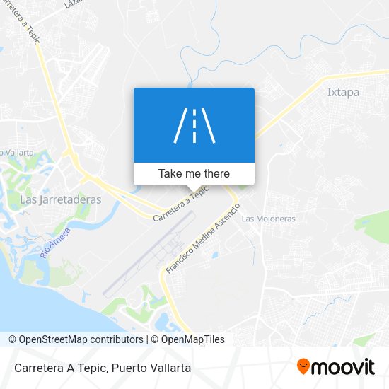 Carretera A Tepic map