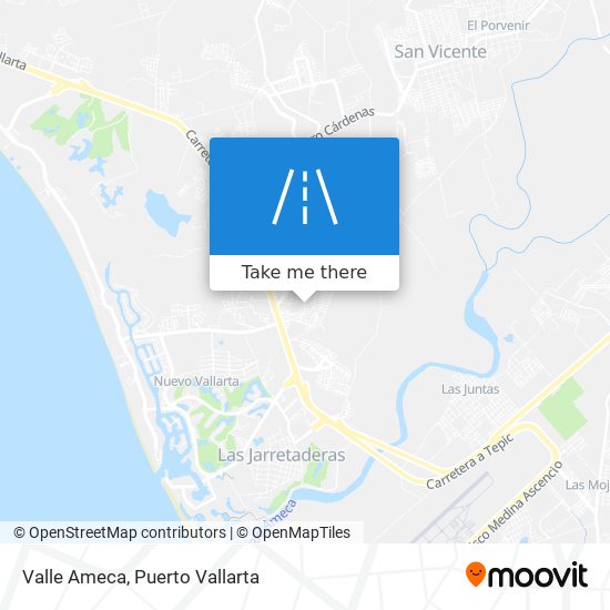 Valle Ameca map