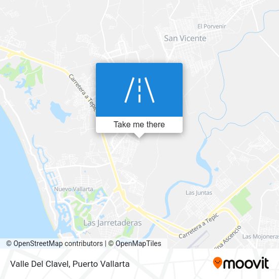 Valle Del Clavel map