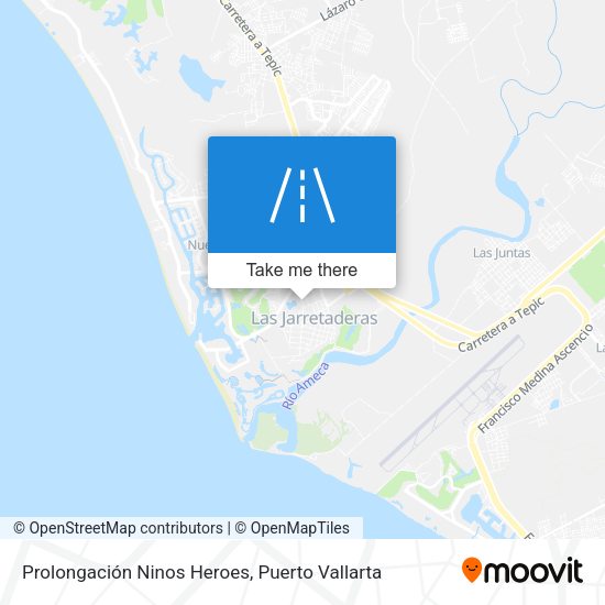 Prolongación Ninos Heroes map