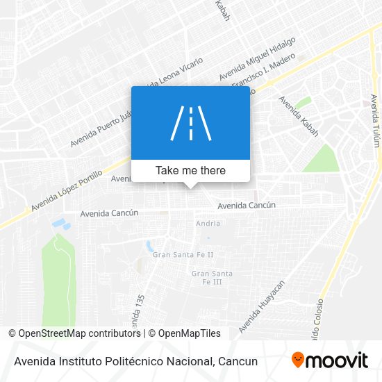 Mapa de Avenida Instituto Politécnico Nacional