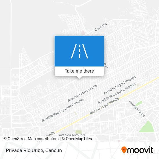 Mapa de Privada Río Uribe