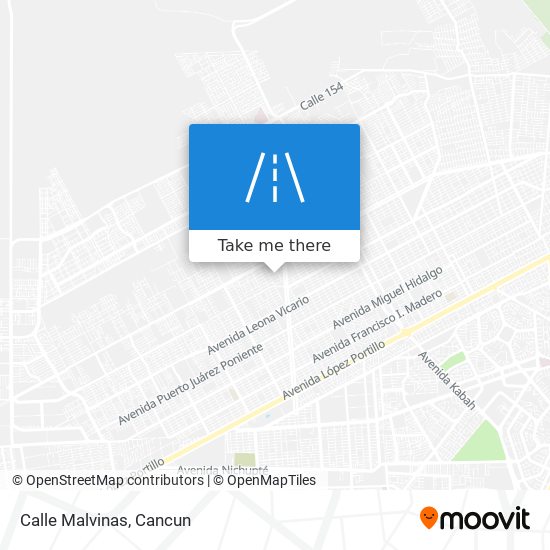 Calle Malvinas map