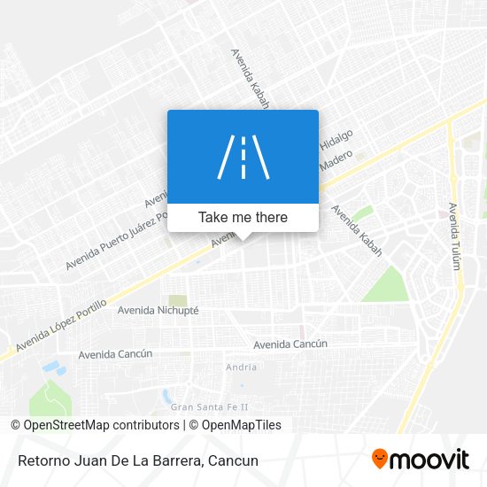 Retorno Juan De La Barrera map