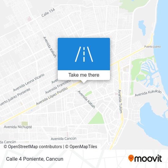 Mapa de Calle 4 Poniente