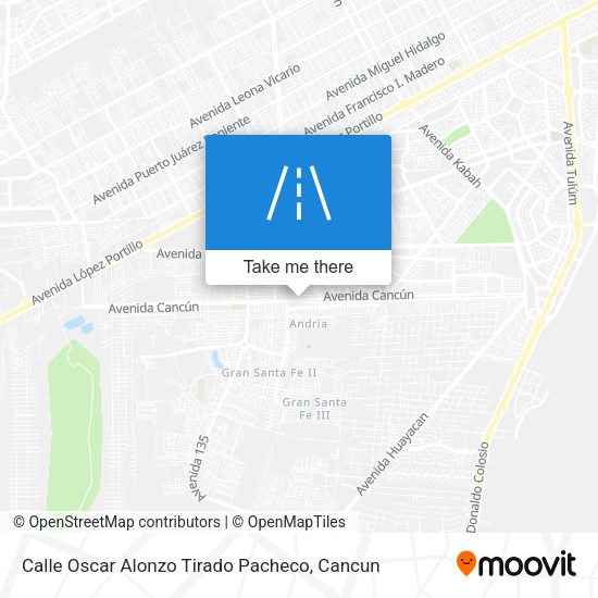 Calle Oscar Alonzo Tirado Pacheco map