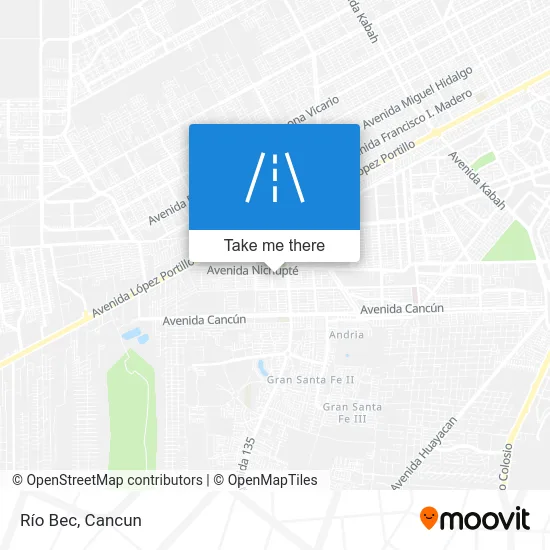 Río Bec map
