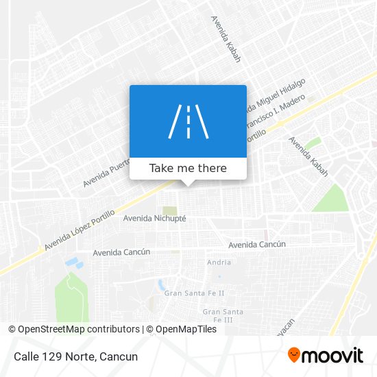 Calle 129 Norte map