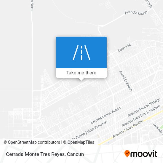 Mapa de Cerrada Monte Tres Reyes
