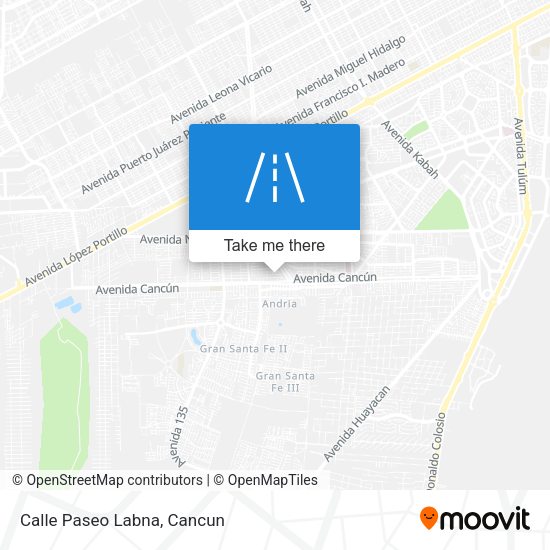 Mapa de Calle Paseo Labna