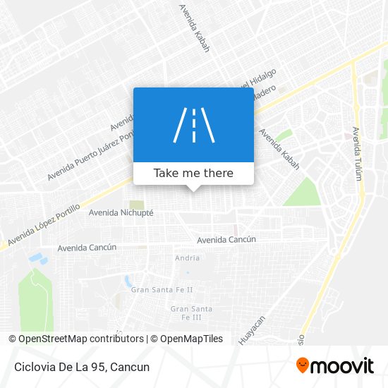 Ciclovia De La 95 map