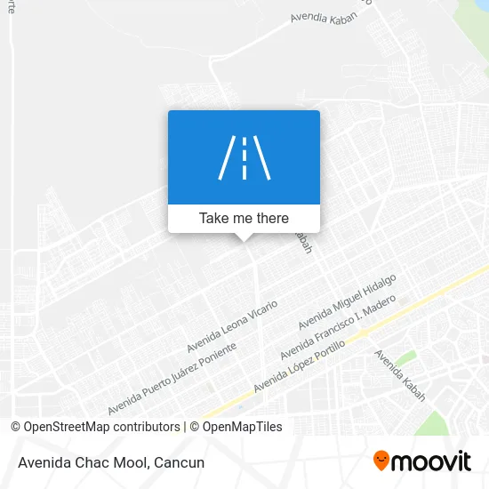 Avenida Chac Mool map