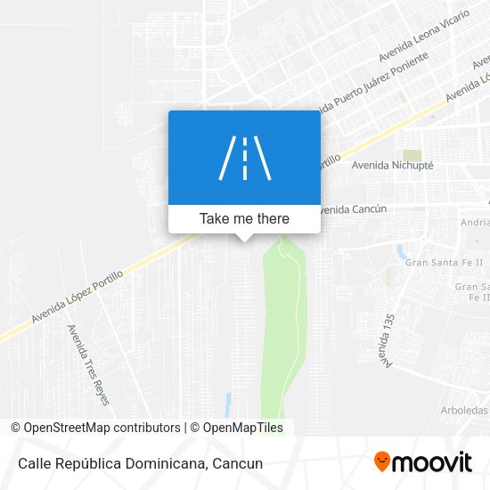 Mapa de Calle República Dominicana