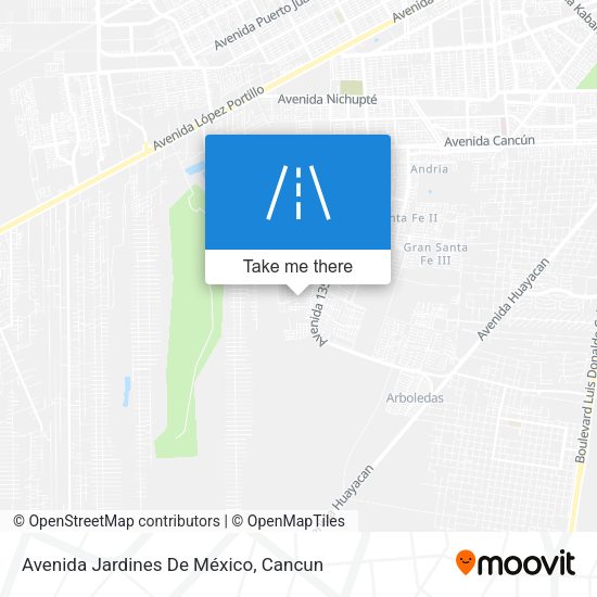 Avenida Jardines De México map