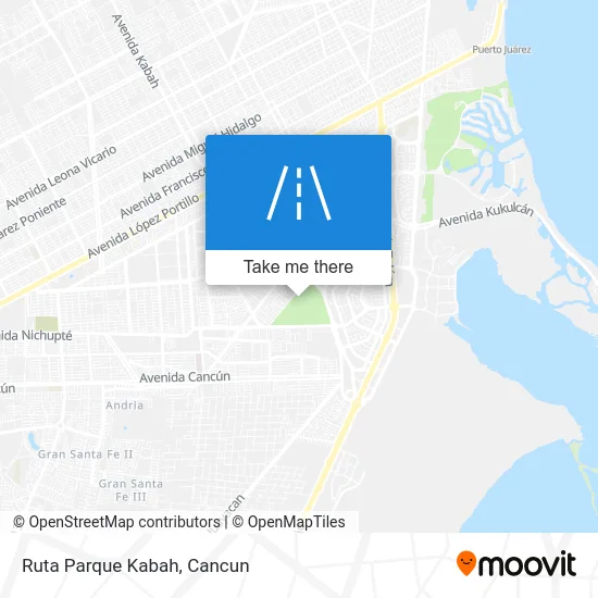 Ruta Parque Kabah map