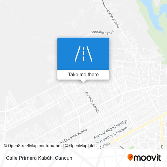 Calle Primera Kabáh map
