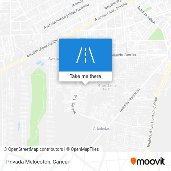 Privada Melocotón map