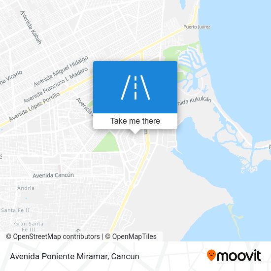 Avenida Poniente Miramar map