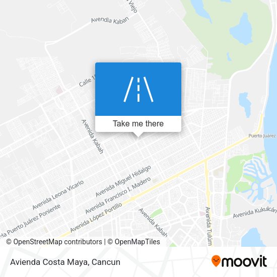 Mapa de Avienda Costa Maya