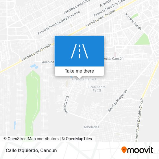 Mapa de Calle Izquierdo