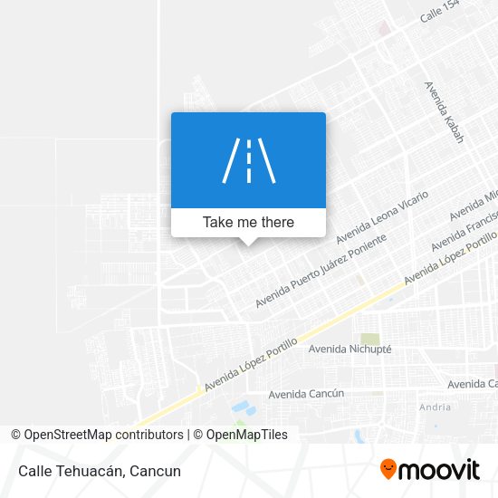 Mapa de Calle Tehuacán