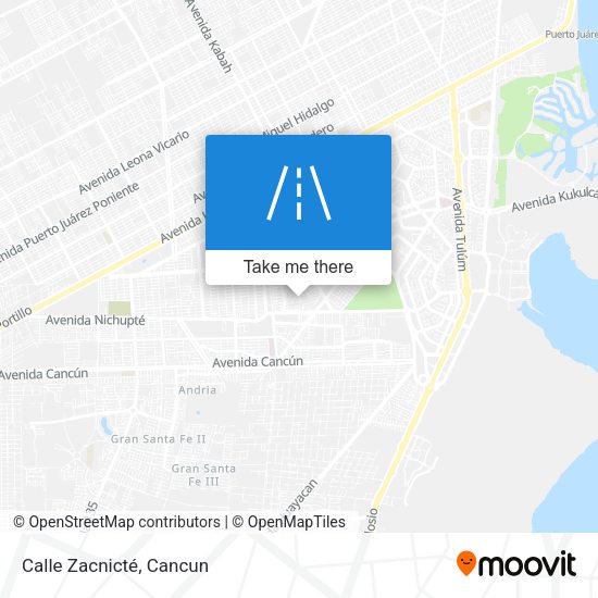 Mapa de Calle Zacnicté
