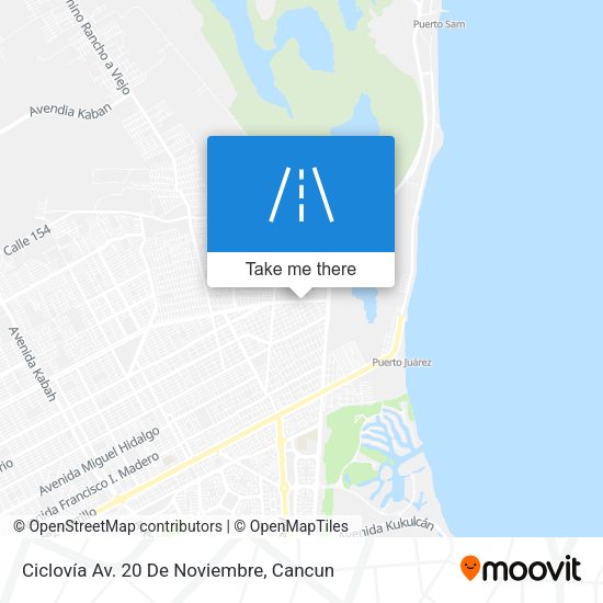 Ciclovía Av. 20 De Noviembre map