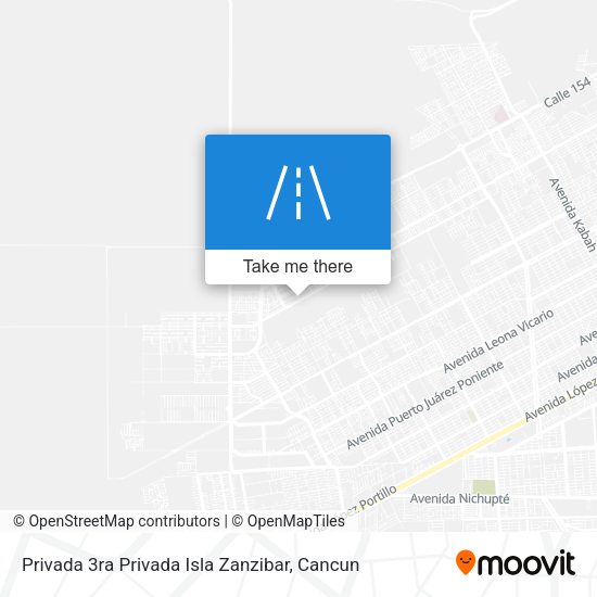 Privada 3ra Privada Isla Zanzibar map