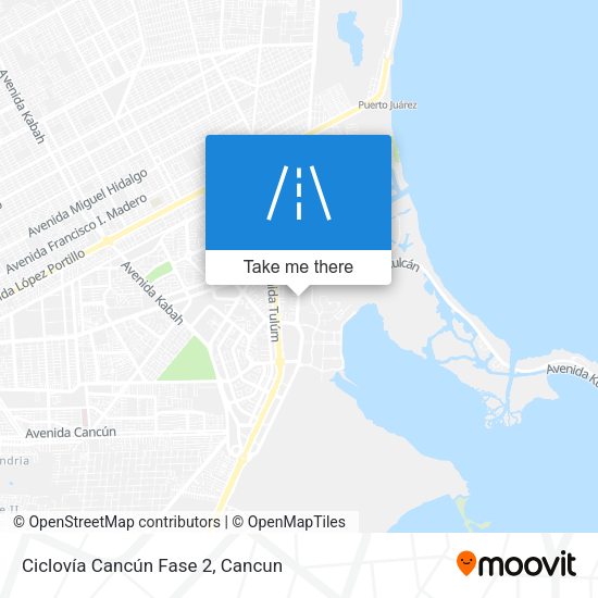 Mapa de Ciclovía Cancún Fase 2