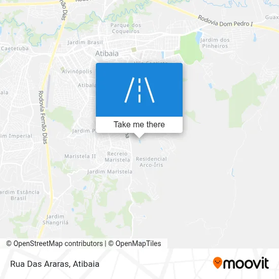 Rua Das Araras map